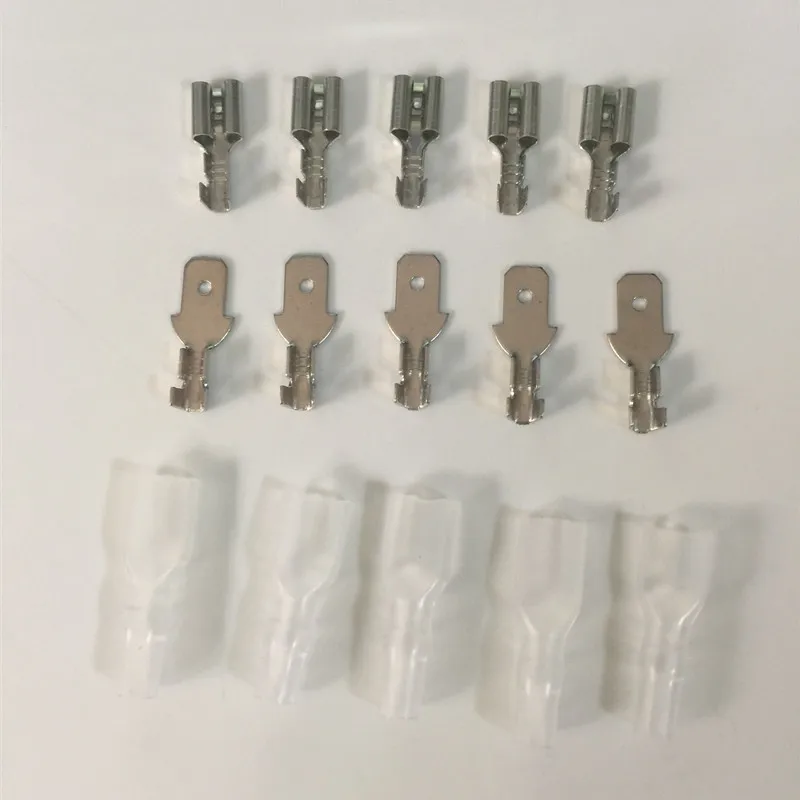 

200pcs 4.8mm Crimp Terminal 50pcs Female Spade Connector +50pcs Male Spade Connector+ 100pcs Case