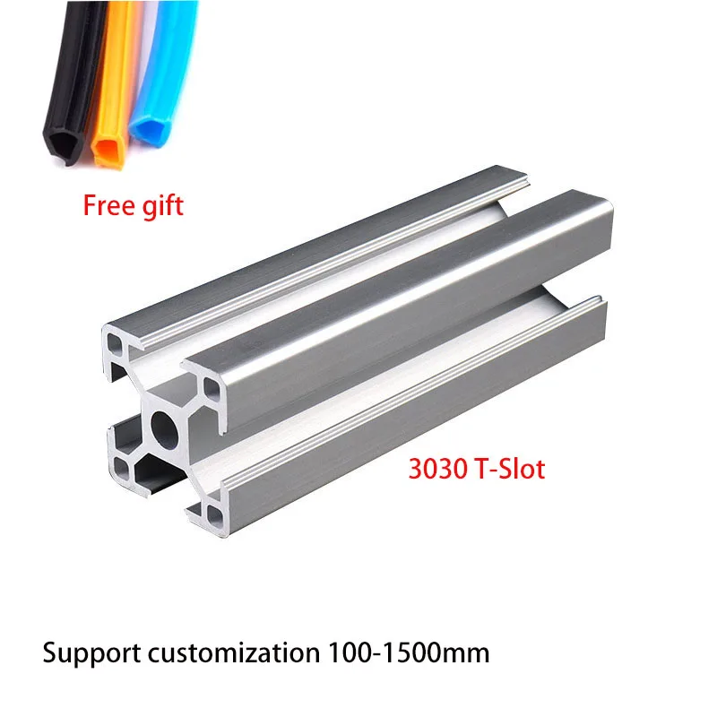 1pc 3030 3060 3090 30120 30150 T-Slot Aluminum Profile European Frame Standard Anodized For CNC 3D Printer Part Workbench Camera aluminum profile