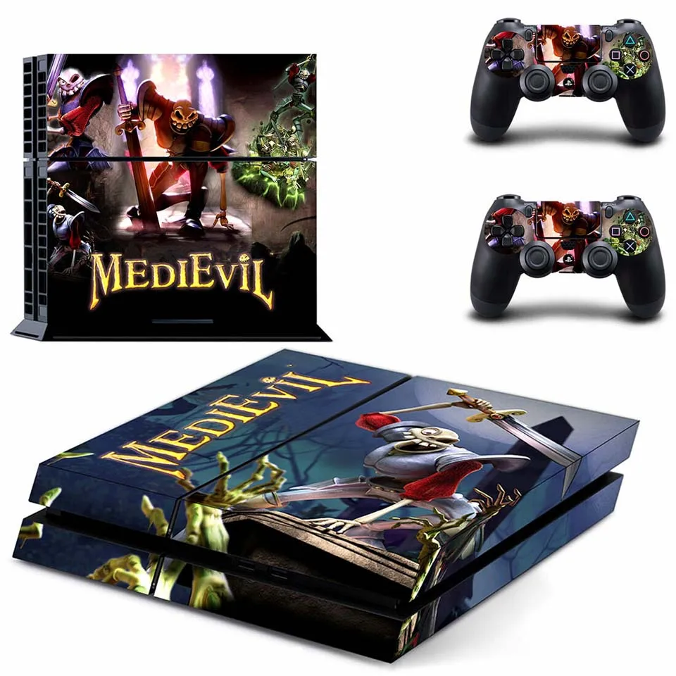MediEvil Наклейка для PS4 наклейка для sony Playstation 4 консоли и 2 шт. контроллер защитные шкуры