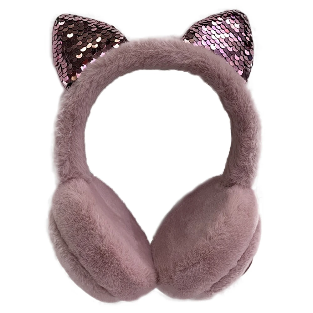 JINSERTA Kids Cat Ear Headphone Warm Music Headset with Soft Earmuff 3 5mm Wired Earphone for Phone PC Birthday Christmas Gift