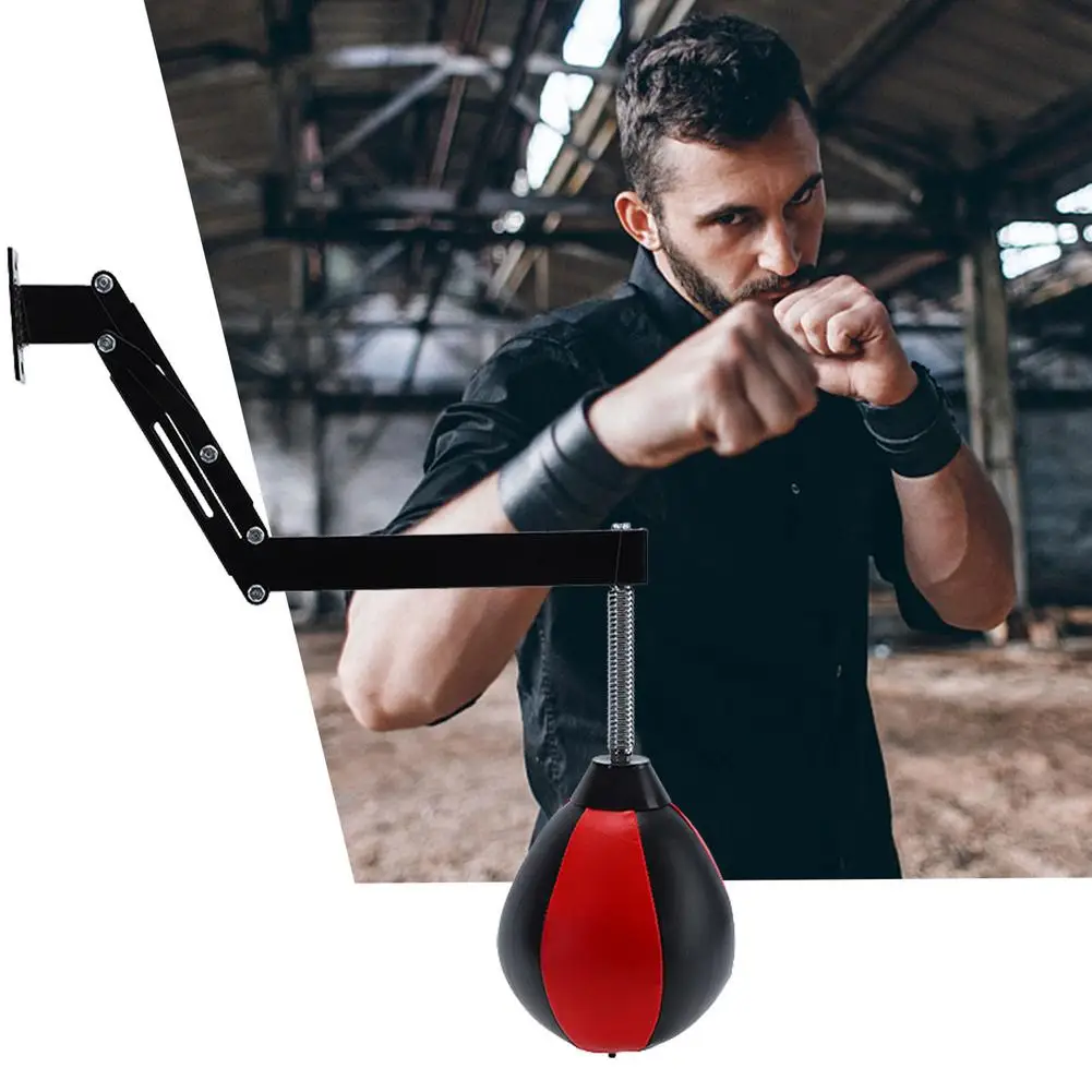Boxing Speed Ball Fitness Speed Balls Pear Boxing Punching Speed Bag Wall Mount Height Adjustable Thai Reflex Balls For Fitness Equipment