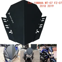 Motocicleta cnc frente windscreen defletor de vento windshield kit capa superior para yamaha MT-07 mt 07 mt07 FZ-07 fz07 2018 2019 2020