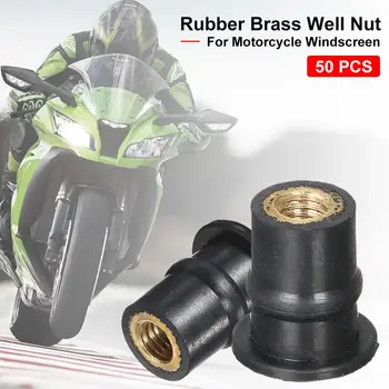 

50PCS M4/M5/M6 Universal Rubber Well Nuts Rubber Brass Well Nut For Motorcycle Windscreen