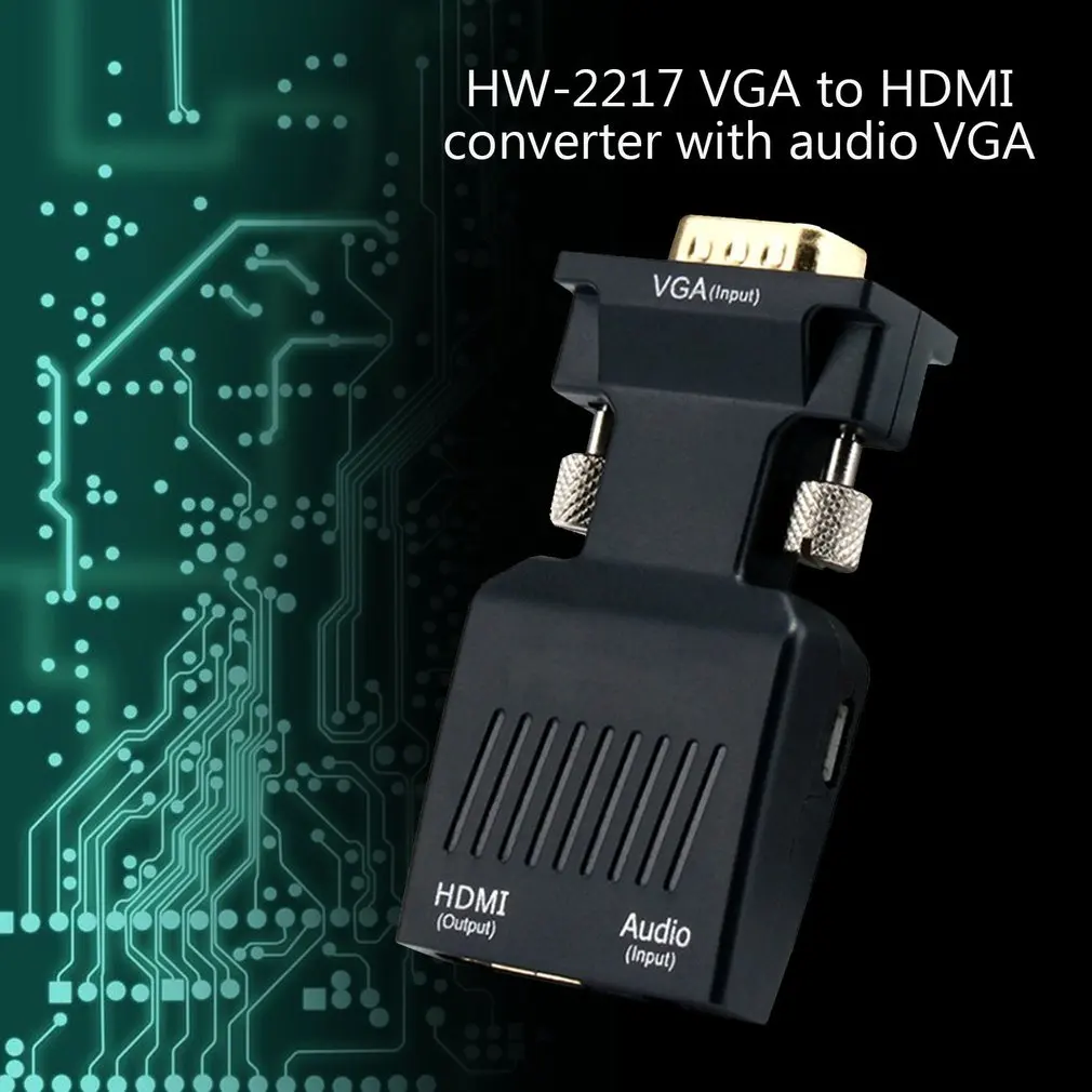 VGA мужчин и женщин HDMI конвертер с аудио адаптер Кабели 1080P для HDTV монитор проектор ПК PS3