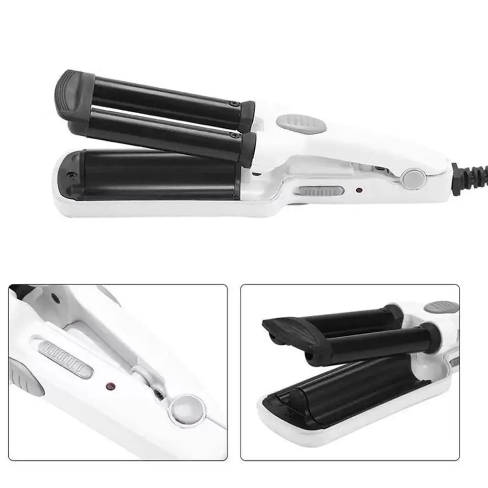 

P65 Portable Mini Style Clip Small Three Tube Curler Home Travel Mini Hair Stick Hairdressing Supplies