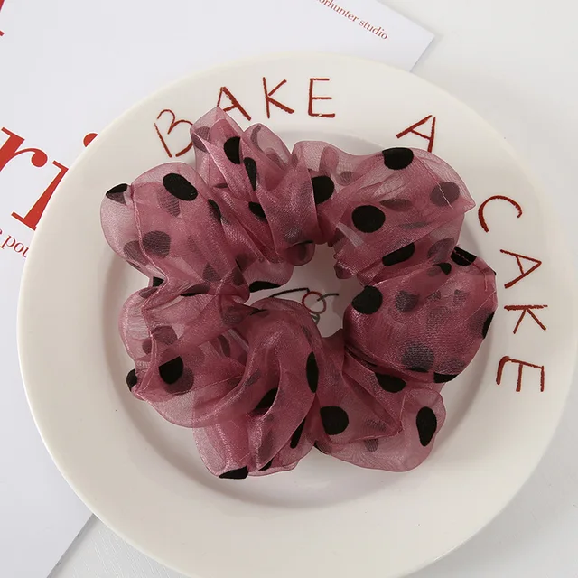 Oversized Scrunchies Organza Hair Ties Elastic Hair Band Women Girs Ponytail Holder Fashion Hair Ropes Headband Hair Accessories B1