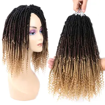 

DAIRESS 12" Ombre Bomb Twist Hair Crochet Braids Spring Twist Crochet Hair 24Roots Passion Twist Crochet Braiding Hair Extenions