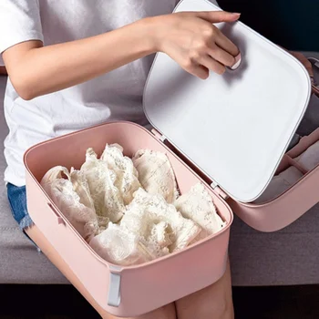 

Plastic Storage Box Household Bras Underwear Panties Socks Storage Box Travel Storage Box 12 Grids