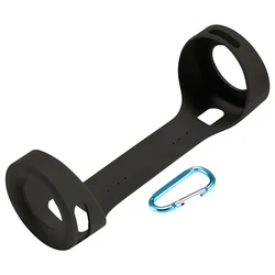 ZOPRPRE Outdoor Travel Silicone Case with Strap Carabiner for Wireless Portable Speaker (Black)