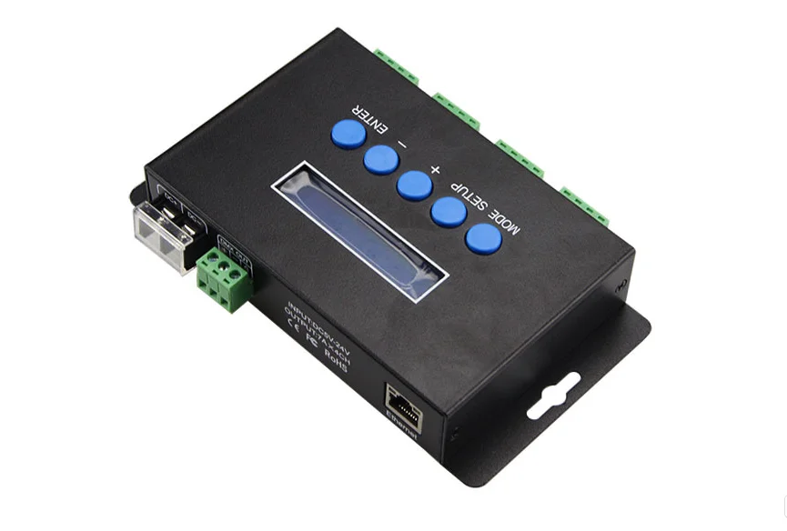 DC5V-24V Artnet Eternet к SPI/DMX pixel Светодиодный светильник контроллер выходной ток 4 канала 7Ax4CH/16 каналов 3Ax16CH