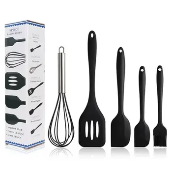

5 In 1 Set Silicone Cooking Tools Sets Egg Beater Spatula Oil Brush Utensils Kitchenware Kitchen Tools Cooking Tool Sets