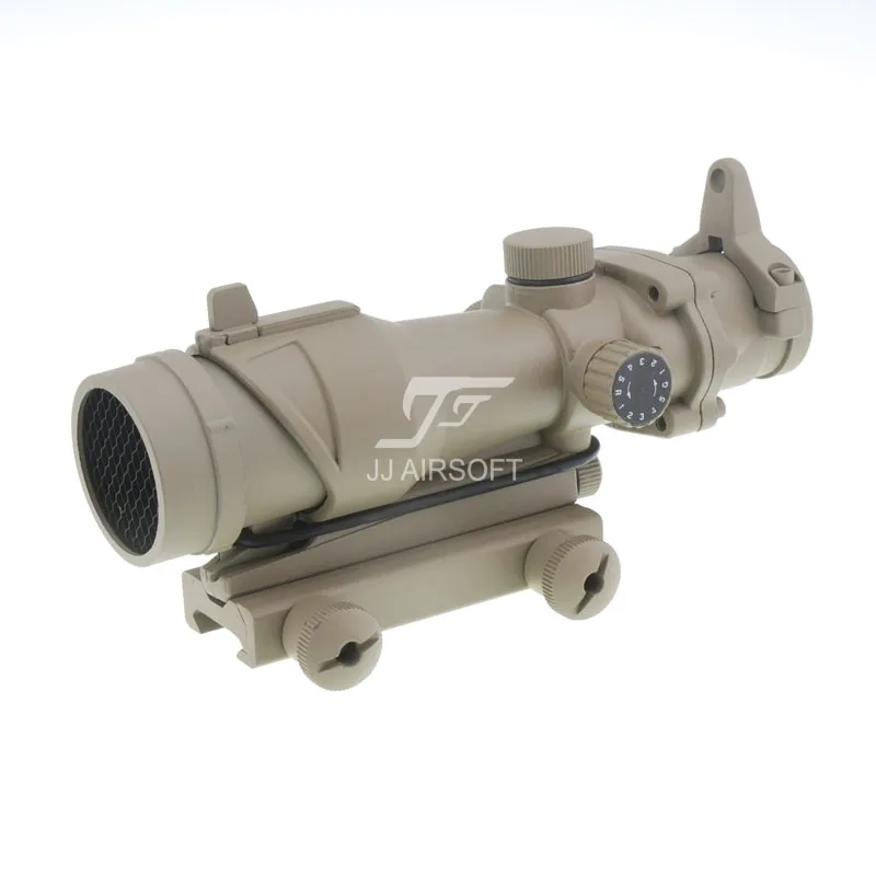 JJ страйкбол ACOG Стиль 4x32 прицел красный/зеленый сетка с Killflash/Kill Flash(черный/загар) полный линия Красного освещения