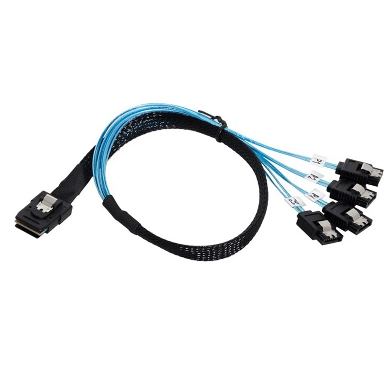

MINI SAS 36P SFF от 8087 до 4 SATA 7P кабель для жесткого диска сплиттер более гибкая система хранения соединений «точка-точка» 0,5 м 1 м