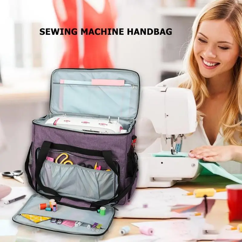 Ткань Оксфорд швейная машина сумка для хранения большой емкости швейная сумка для инструментов Вязание иглы мешки из пряжи швейный Органайзер
