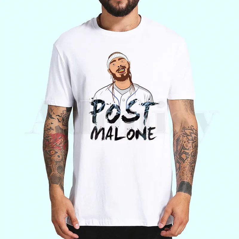 E Post Malone хип-хоп Мужская Повседневная футболка с принтом, Мужская футболка с короткими рукавами, Мужская футболка, футболка - Цвет: E