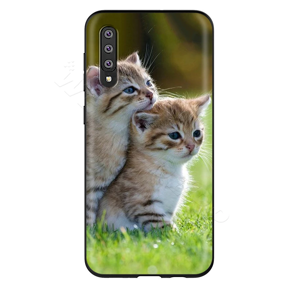 Webbedepp смешного котенка кота чехол для samsung Galaxy S7 S8 S9 S10 Edge Plus Note 10 8 9 A10 A20 A30 A40 A50 A60 A70 - Цвет: 9