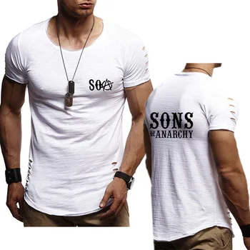 

Summer Men's T-Shirt for SOA Sons of anarchy the child SONS Printed high quality Cotton Crew neck casual Men's T-shirt K