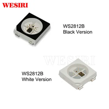 

10~1000pcs WS2812B LED Chip 5050 RGB SMD Black/White Version WS2812 Individually Addressable Digital LED DC5V