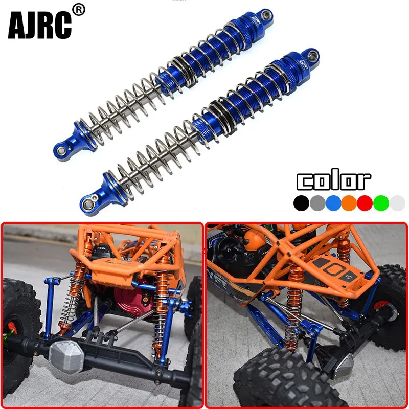 Axial 1/10 RBX10 Ryft 4WD Rock Bouncer AXI03005 Upgrade Parts Aluminum Rear Spring Dampers 2Pc Set Silver 145mm 