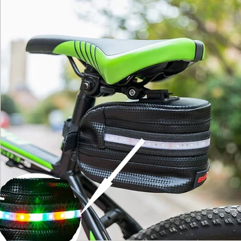 

LEADBIKE Bicycle Bags Waterproof USB Charging Taillight Cycling Luminescent LED Warning Rear Seat Tail Bag Bike Accessories