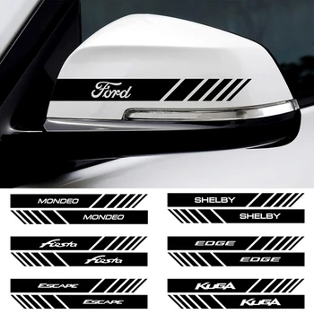 

2PCS Car styling Car Sticker Rearview Mirror Side Decal Stripe For Ford ST FOCUS 2 3 Mondeo Fiesta Kuga MK2 MK3 MK4 Accessories