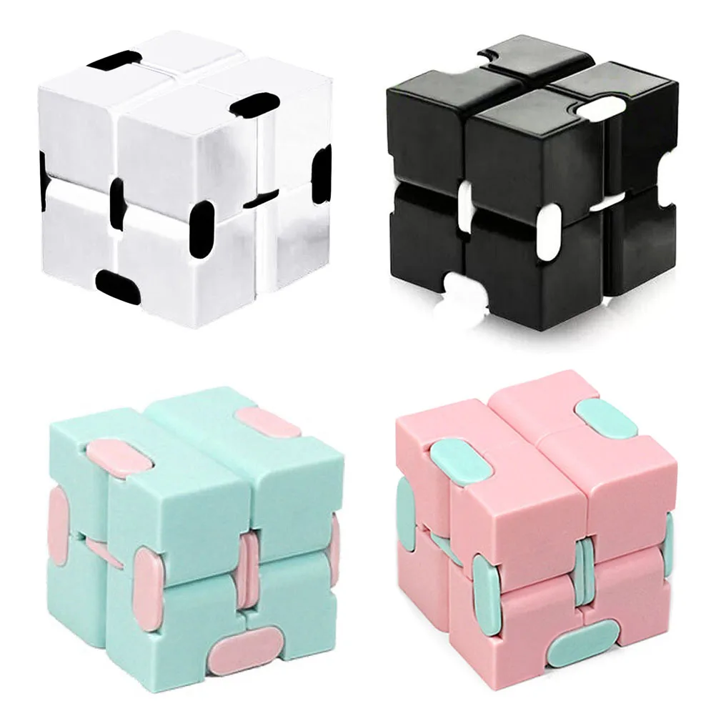 Cube Infini Décompression – Anti Stress Mini – En Aluminium – Taille Poche – Cadeau Bureau Enfant Adulte