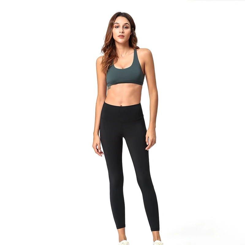 

Yoga Pants Women Ankle-length High Waist Double-sided Sanding Leggings Trousers Autumn Winter Running Sportswear Apparel Clothin