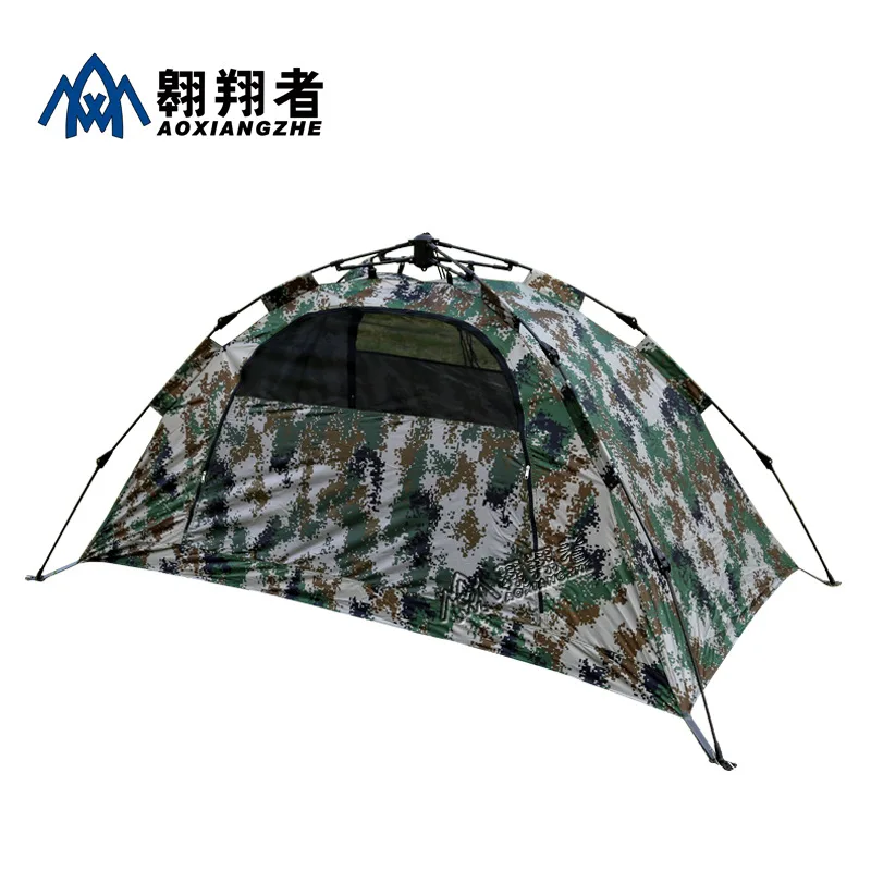 

Ao xiang zhe Outdoor Single Person Digital Camouflage Automatic Tent Individual Tent Thick Double Layer Tent