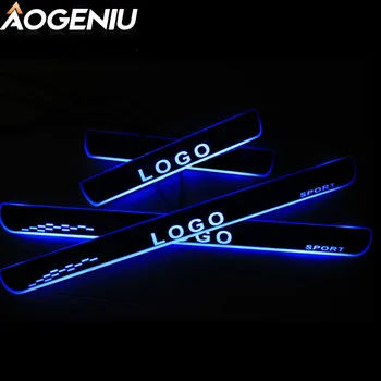 

LED Door Sill Acrylic For Renault Megane RS 2015 - 2018 Auto Scuff Plate Pathway Dynamic Moving Lights Car Sticker Accessories