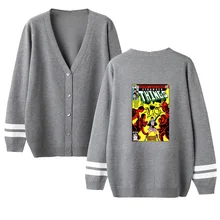 Странные Вещи v-образным вырезом мужской свитер-кардиган/женский Осень Зима новая распродажа длинный рукав теплая верхняя одежда трикотажные повседневные свитеры