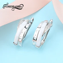 Новинка, винтажные серьги-гвоздики в форме х для женщин, CZ Кристалл, белый, черный, розовый, керамические ювелирные изделия, модные вечерние серьги из нержавеющей стали, подарки