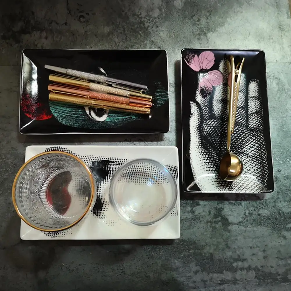 Мода из Милана, rosenthal Piero fornasetti тарелки коробка для хранения ювелирных изделий, лоток для рабочего стола блюдо дома декоративная пепельница украшения