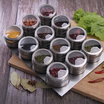 

Condiment Container Silver Stainless Steel seasoning box 1Pcs Pepper Box Powder Cans 6.5*4.5CM Multifunction Kitchenware
