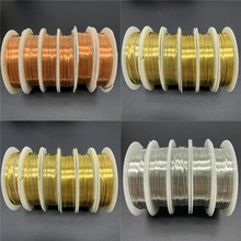 0,3/0,4/0,5/0,6/0,8/1 мм цвет серебро/золото/Медь латунь Медь провода Бисер провод для ремесленничество ювелирные изделия шнур для изделий ручной работы строка аксессуары