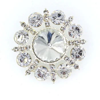 

5Pcs/Lot33MM metal crystal buttons AB color rhinestones multicolor shiny boutique durable wedding decoration accessories
