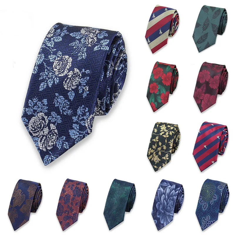 

Luxury 1200 Needles Mens Tie 7cm Man Leaf Flower Floral Neckties Hand Made Tie Classic Business Wedding Party Gift Tie