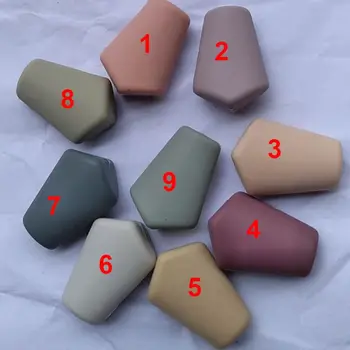 

20pcs/lot Silicone Loose Beads Safe Teether Baby Teething Beads DIY Chewable Pacifier Chain Baby Products