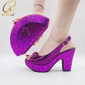 

Shoes and Bag Set African Sets 2020 Nigerian Women Shoes and Bag Set for Party Women Italian Shoe and Matching Bags High Quality
