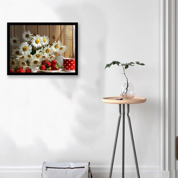 

Diamond Painting Flowers Rhinestone Diamond Embroidery Daisy Flower Cross Stitch Diamond Home Decoration Square Diamond