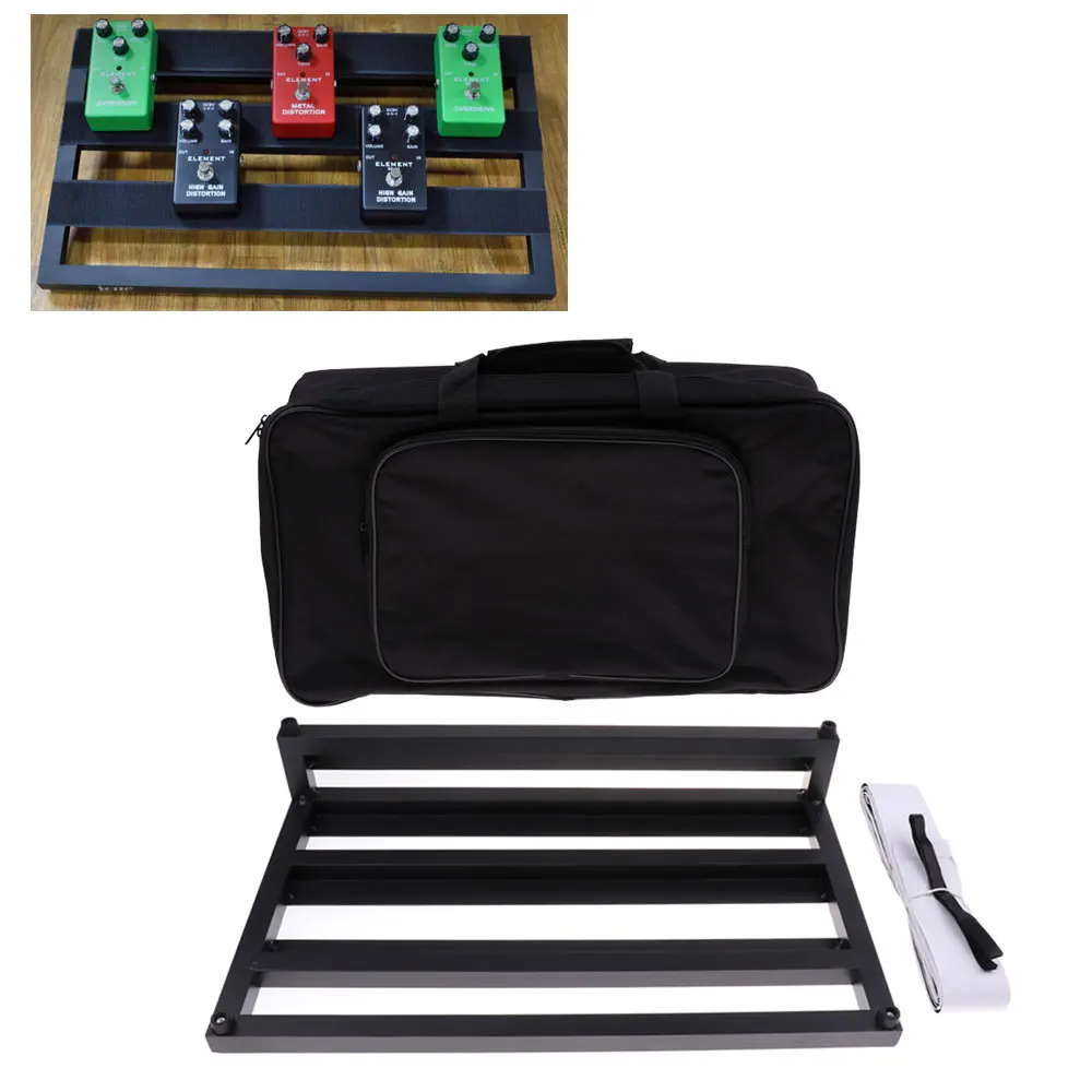 Портативный алюминиевый педалборд с сумкой для электрогитары педаль эффектов