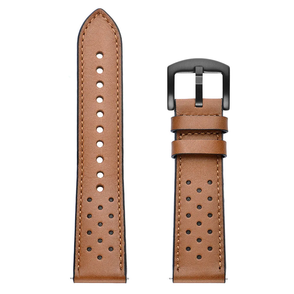 20 мм кожаный ремешок для Huami Amazfit Bip BIT PACE Lite умные спортивные часы ремешок аксессуары для Huami Amazfit Bip Youth - Цвет ремешка: Brown