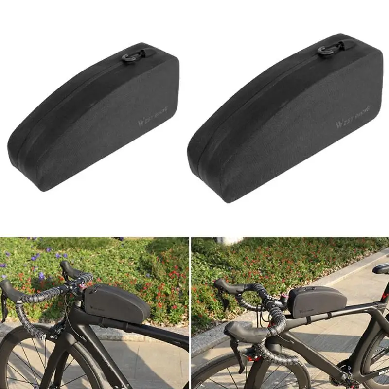 WEST BIKING, водонепроницаемый жесткий защитный чехол для горного велосипеда, сплошной черный цвет, Передняя верхняя труба для велосипеда