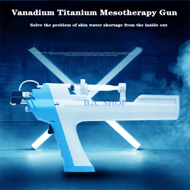 Ванадиевый титановый радиочастотный мезотерапевтический пистолет для лифтинга лица инструмент для красоты 3 наконечника мезо Микрокристаллическая ручка