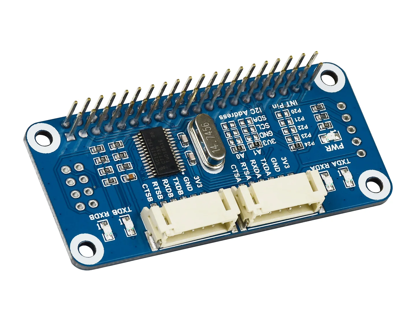 Serial Expansion HAT for Raspberry Pi I2C Interface Provides 2-ch UART and 8 GPIOs | Компьютеры и офис