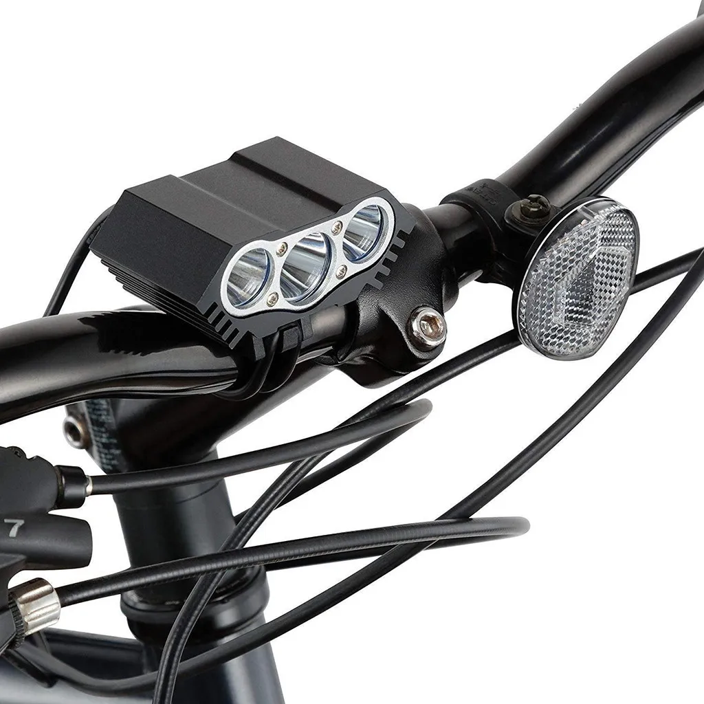 Best 4800 mAh bicycle light 8.4 volt bicycle light built-in battery USB charging aluminum bicycle light waterproof bicycle set 7