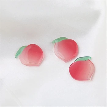 

10pcs Fashion Women Cute Fruit Earrings Peach Sweet Pink Peach Earring For Women Girl Material Diy Jewelry Accessories Wholesale