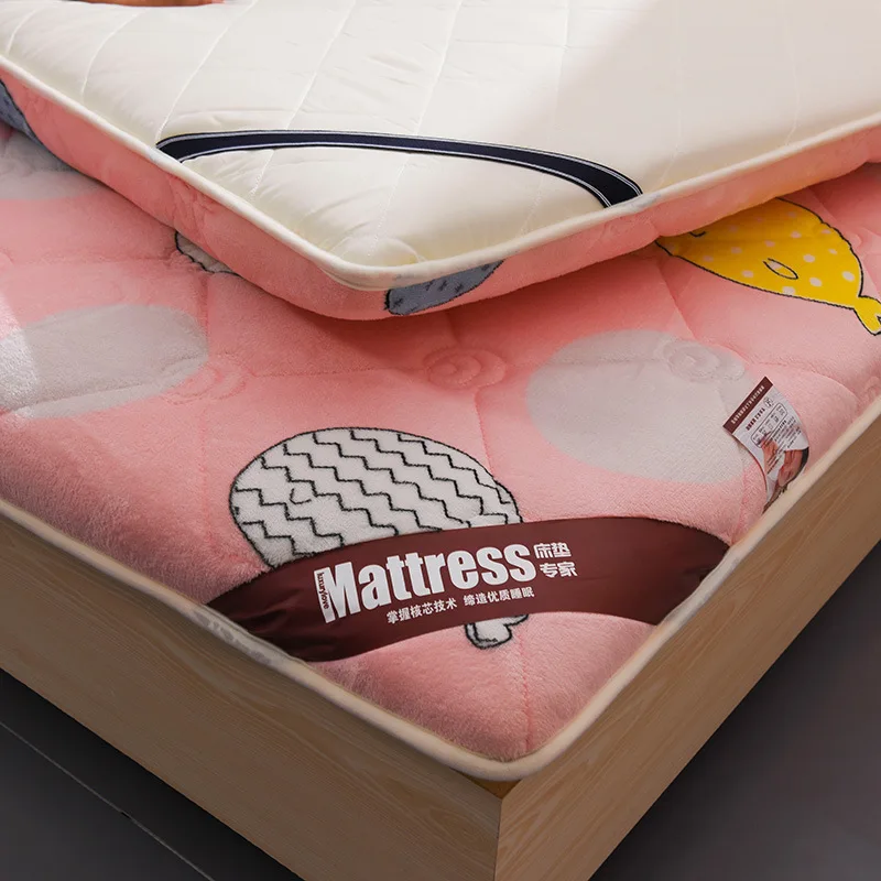 Наматрасник теплая зимняя Толстая фланелевая кровать подушка стерео-мягкая и удобная Импровизированная кровать спальный коврик