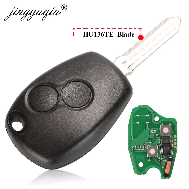 Car Key jingyuqin 2BTN Remote Key For Renault Duster Modus Clio 3 Twingo DACIA Logan Sandero Kangoo 433MHz PCF7946 PCF7947 pcf7952E Chip