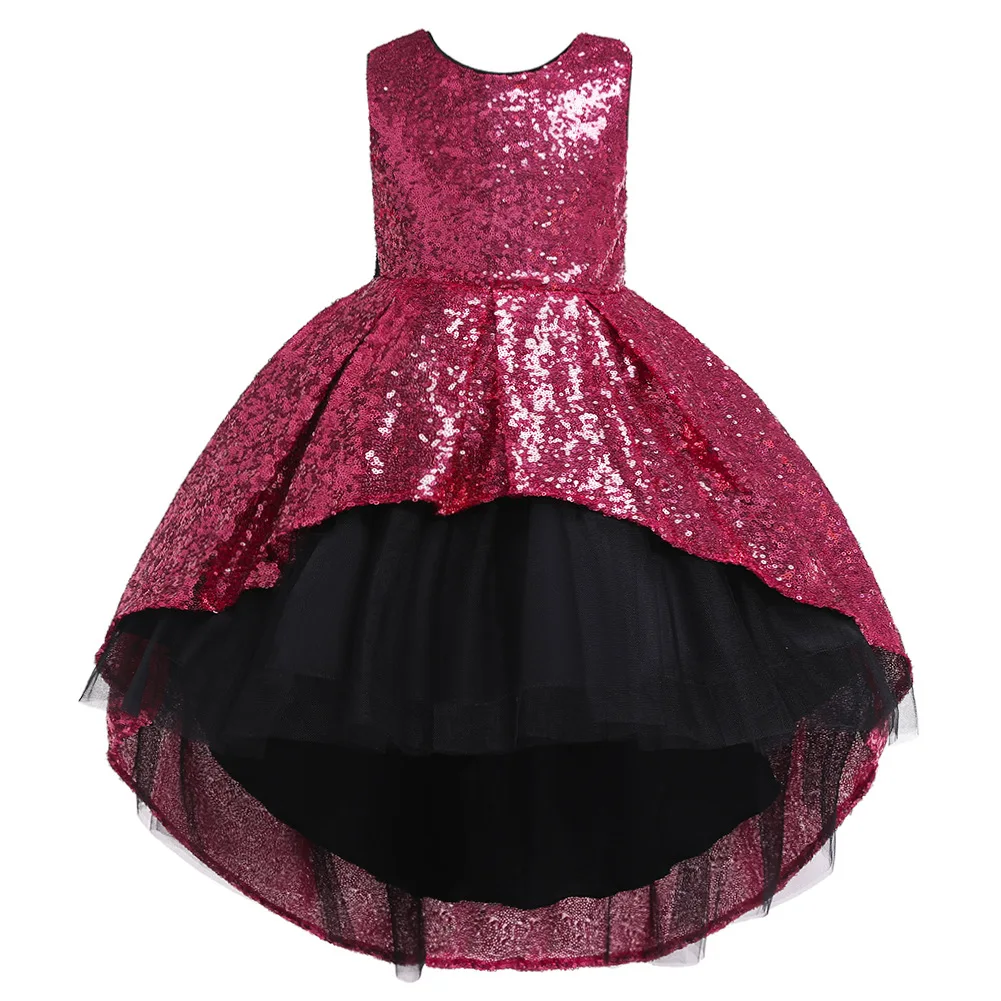 Детское платье русалки с блестками для девочек детское платье-труба без рукавов элегантное вечернее платье для подростков