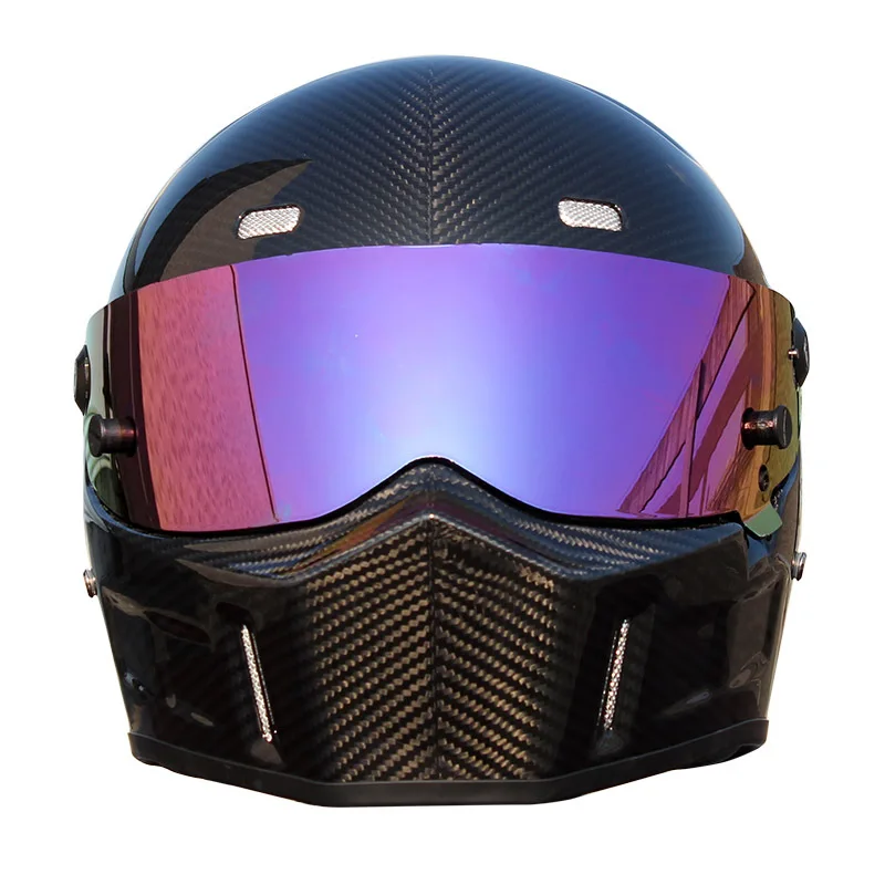 Мотоциклетный шлем из углеродного волокна с полным лицевым покрытием Casco Moto